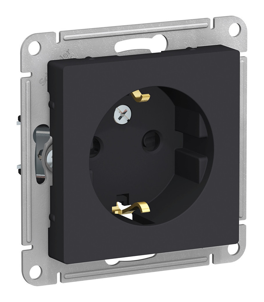 Розетка Schneider Electric ATLASDESIGN, скрытый монтаж, с заземлением ...